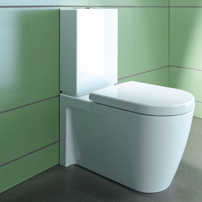 Duravit Бачок для унитаза моноблок на 6л, с механизмом двойного смыва хром, подключение слева, цвет белый