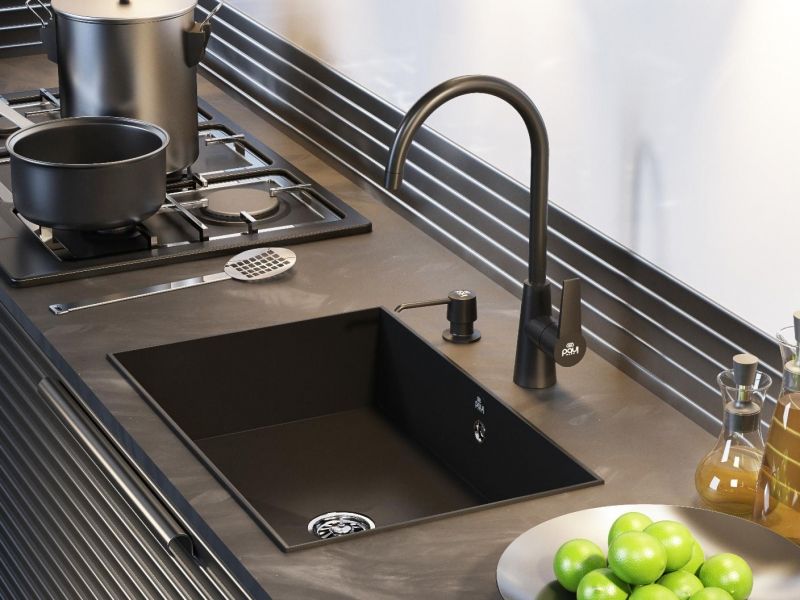 Смеситель для кухни Paulmark Holstein Ho212065-402 Серый металлик