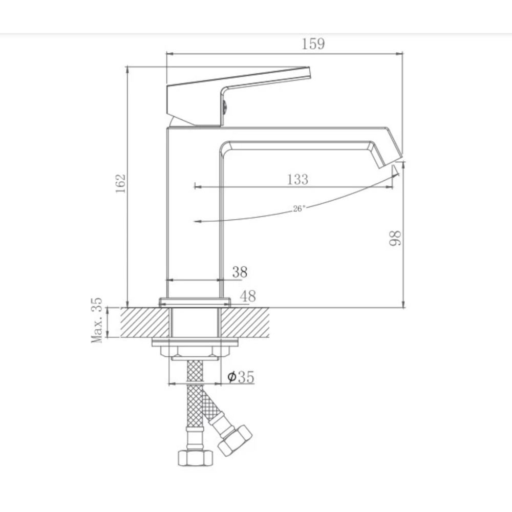 Смеситель для раковины Haiba HB10575-8, белый