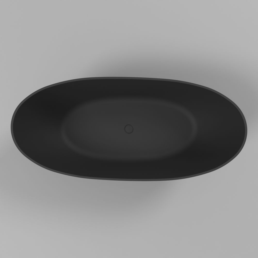 Ванна WHITECROSS Ruby 165x75 (черный мат) иск. камень