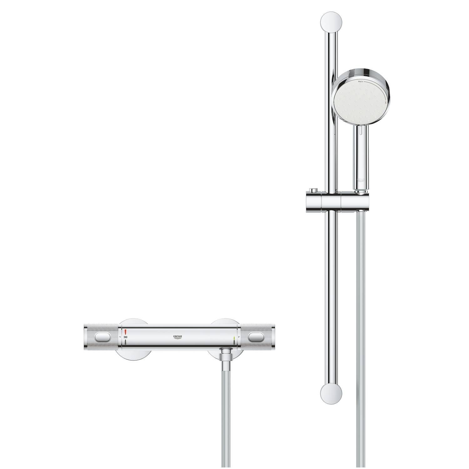 Термостат для душа GROHE Grohtherm 1000 Performance, внешний монтаж 1/2, хром + Душевой гарнитур Tempesta Cosmopolitan 100, 2 режима, душевая штанга 600 мм (34783000)" Термостат для душа GROHE Grohtherm 1000 Performance, внешний монтаж 1/2, хром + Душевой гарнитур Tempesta Cosmopolitan 100, 2 режима, душевая штанга 600 мм (34783000)"