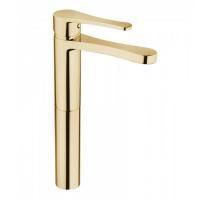 Bongio O'Clock Green Смеситель для раковины высокий, с выпуском clic-clac, цвет золото