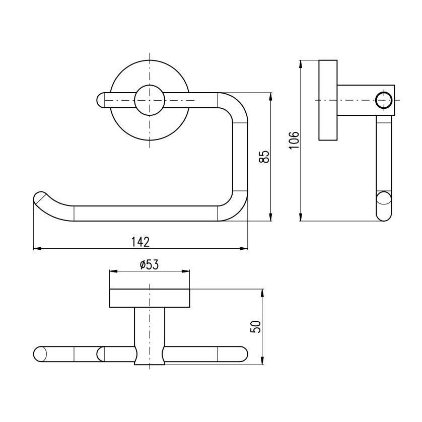 Держатель для туалетной бумаги Rav Slezak COLORADO COA0401Z, золото, артикул COA0401Z