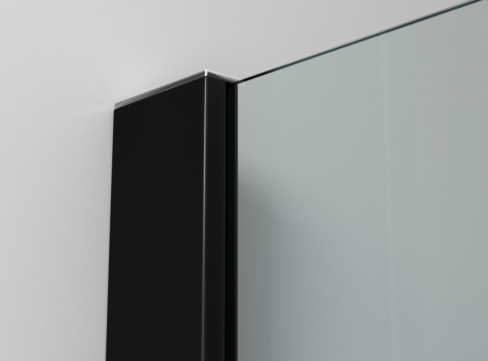 Душевая перегородка Ambassador Walk-in 15031109, свободный вход, профиль черный, 90 см