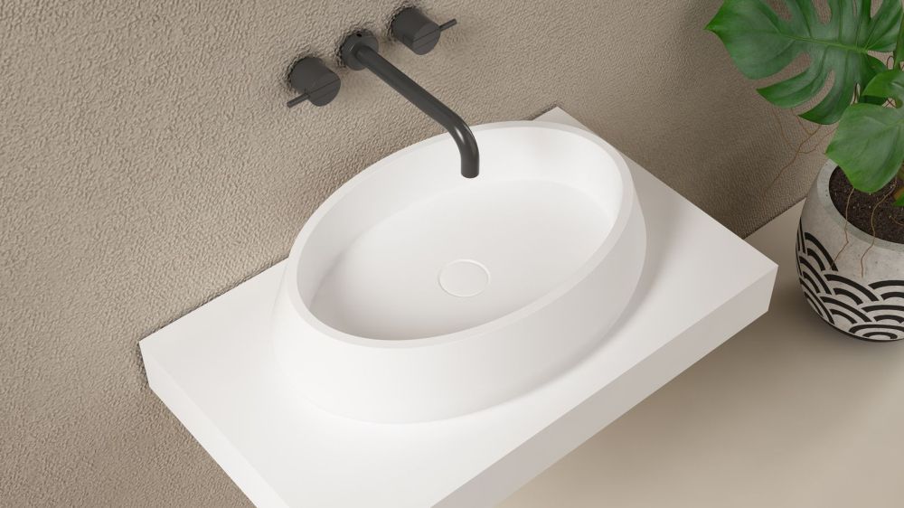 Zenon Elipse, накладная раковина овальной формы, 60х42х15 см, цвет белый матовый, артикул 4000.000.000.000.39676