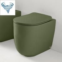Kerasan Nolita Унитаз безободковый пристенный 55х35 см, смыв TORNADO, с креплениями WB5N, цвет Verde