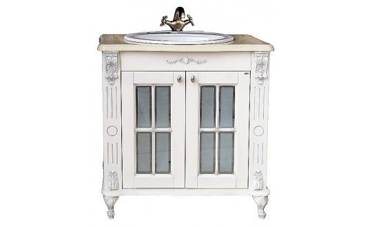 Тумба с раковиной Атолл Александрия 85 black (чёрный патина серебро) Тумба с раковиной Атолл Александрия 85 black (чёрный патина серебро)