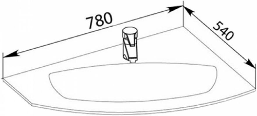 Раковина De Aqua Трио lux R WTL 010 NEW