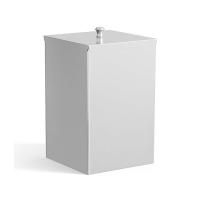 DEVON Cube Ведро мусорное с крышкой, цвет хром