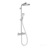 Душевая стойка, Hansgrohe, Crometta S, смеситель-есть, тип открывания воды-вентильный, тип регулирования воды-термостатический картридж, верхний душ-есть, форма верхнего душа-круглая, размер верхнего душа-240, держатель верхнего душа-есть, вынос, мм-352,  Душевая стойка, Hansgrohe, Crometta S, смеситель-есть, тип открывания воды-вентильный, тип регулирования воды-термостатический картридж, верхний душ-есть, форма верхнего душа-круглая, размер верхнего душа-240, держатель верхнего душа-есть, вынос, мм-352,