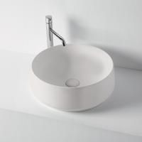 KERASAN F10 Раковина накладная D43 см, H 16 см, без отв под смеситель, цвет Cерый матовый