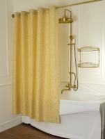 MIGLIORE Шторка L180xH200 см. для душа/ванны, текстиль, узор БАРОККО, цвет бисквит