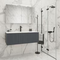TW Shape комплект мебели, база с раковиной Kerasan 548001*1, 122х52см, с 1-м выдвиж. ящиком с механизмом push to open, цвет: серый матовый RAL7016 TW Shape комплект мебели, база с раковиной Kerasan 548001*1, 122х52см, с 1-м выдвиж. ящиком с механизмом push to open, цвет: серый матовый RAL7016