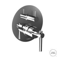 BONGIO T LEVER Смеситель настенный встраиваемый, однорычажный, с переключателем на 2 положения, внешняя часть, цвет белый матовый