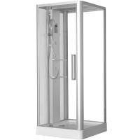 Душевая кабина AM.PM Awe W15C-804-090MTE 90x90 с гидромассажем профиль Хром стекло прозрачное Душевая кабина AM.PM Awe W15C-804-090MTE 90x90 с гидромассажем профиль Хром стекло прозрачное