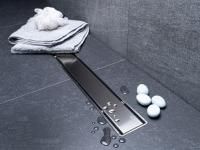 Душевой лоток, Bettoserb, Compact Line, ширина, мм-120, длина, мм-850, высота, мм-105, монтаж-в пол, пропускная способность, л/сек-0,8, выход Ø50 мм, поворот базы 360, сифон-есть, материал сифона-полипропилен, опоры-есть, декоративная решетка-есть, двухст