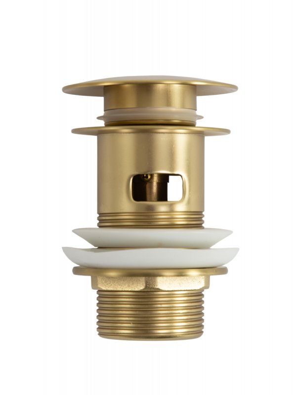 CZR-SAT-IN Донный клапан с системой "Клик-клак" с переливом, сатин, артикул CZR-SAT-IN