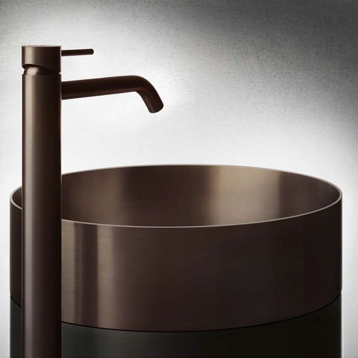 GESSI 316 Раковина Ø400 мм., для установки на столешницу, без перелива, нержавеющая сталь, цвет Copper brushed pvd GESSI 316 Раковина Ø400 мм., для установки на столешницу, без перелива, нержавеющая сталь, цвет Copper brushed pvd