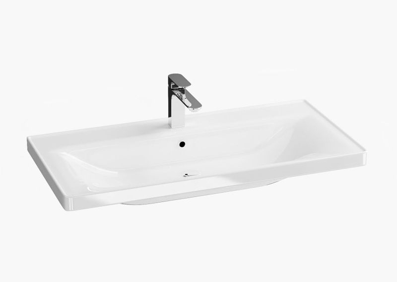 Тумба с раковиной SanVit Комфорт 90 kkomf090 в цвете Ral Розовый глянец