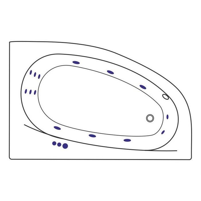 Ванна EXCELLENT Kameleon 170x110 (правая) "SMART" (бронза)