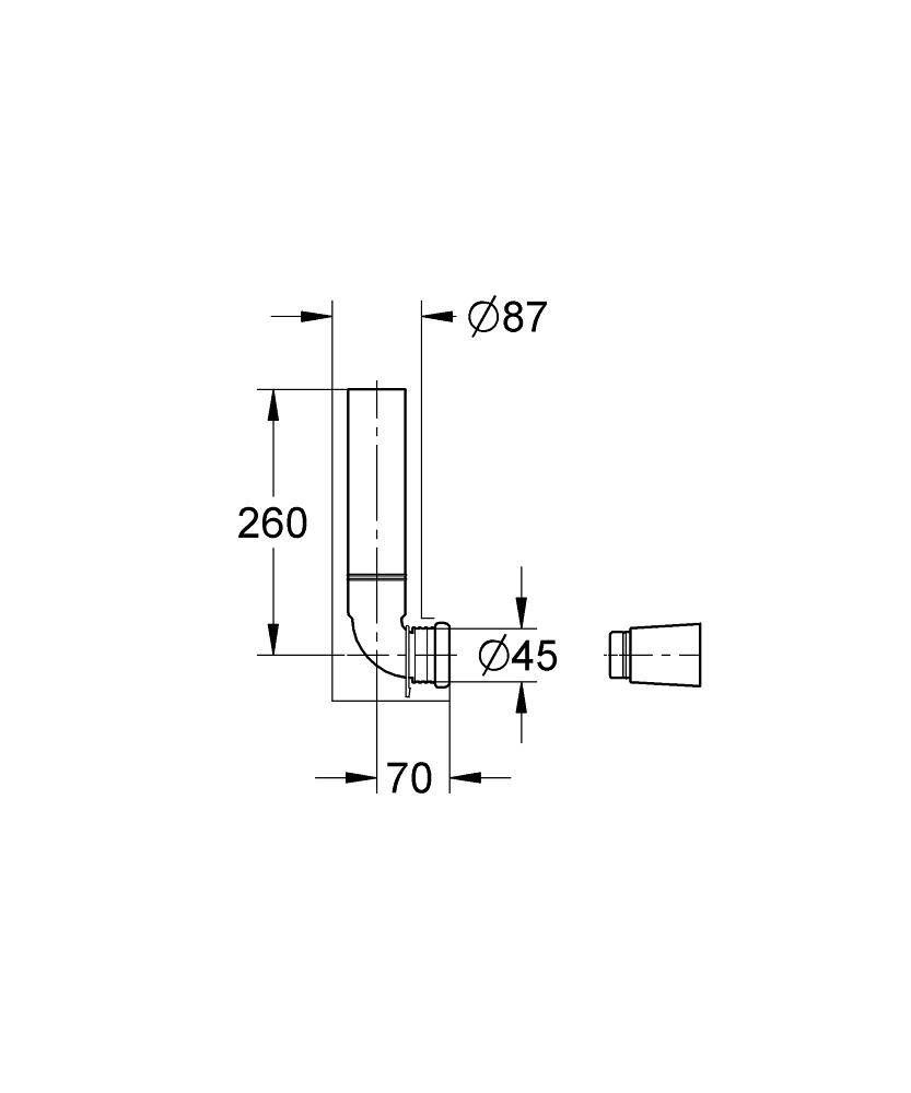 Встроенная смывная трубка GROHE (43908000) Встроенная смывная трубка GROHE (43908000)