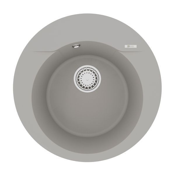 Кухонная мойка Lemark SULA 500 врезная круглая  из кварцгранита цвет: Грей (9910003)