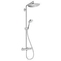 Душевая стойка, Hansgrohe, Croma Select S, смеситель-есть, тип открывания воды-двухвентильный, тип регулирования воды-термостатический картридж, верхний душ-есть, форма верхнего душа-круглая, размер верхнего душа-280, держатель верхнего душа-есть, вынос,  Душевая стойка, Hansgrohe, Croma Select S, смеситель-есть, тип открывания воды-двухвентильный, тип регулирования воды-термостатический картридж, верхний душ-есть, форма верхнего душа-круглая, размер верхнего душа-280, держатель верхнего душа-есть, вынос,