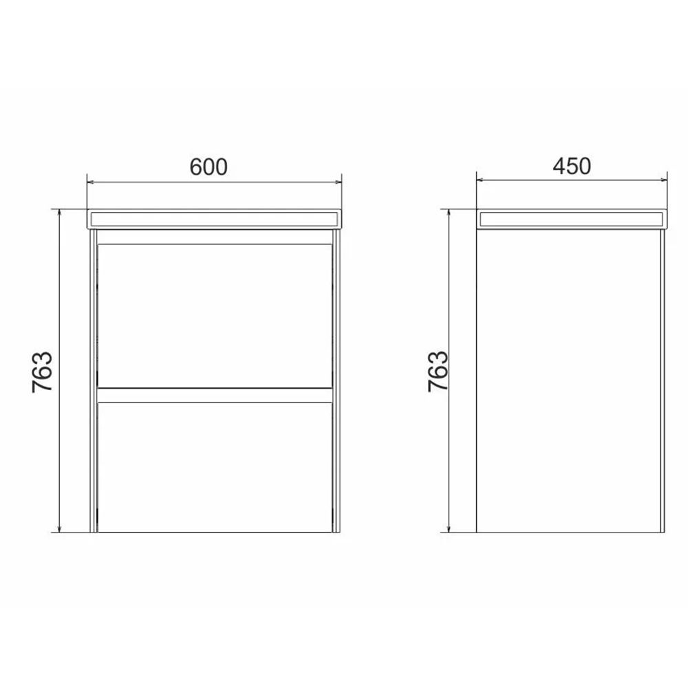 Тумба под раковину подвесная Velvex Klaufs tp.KLA.COM.60.2Y, 60 см, артикул tp.KLA.COM.60.2Y