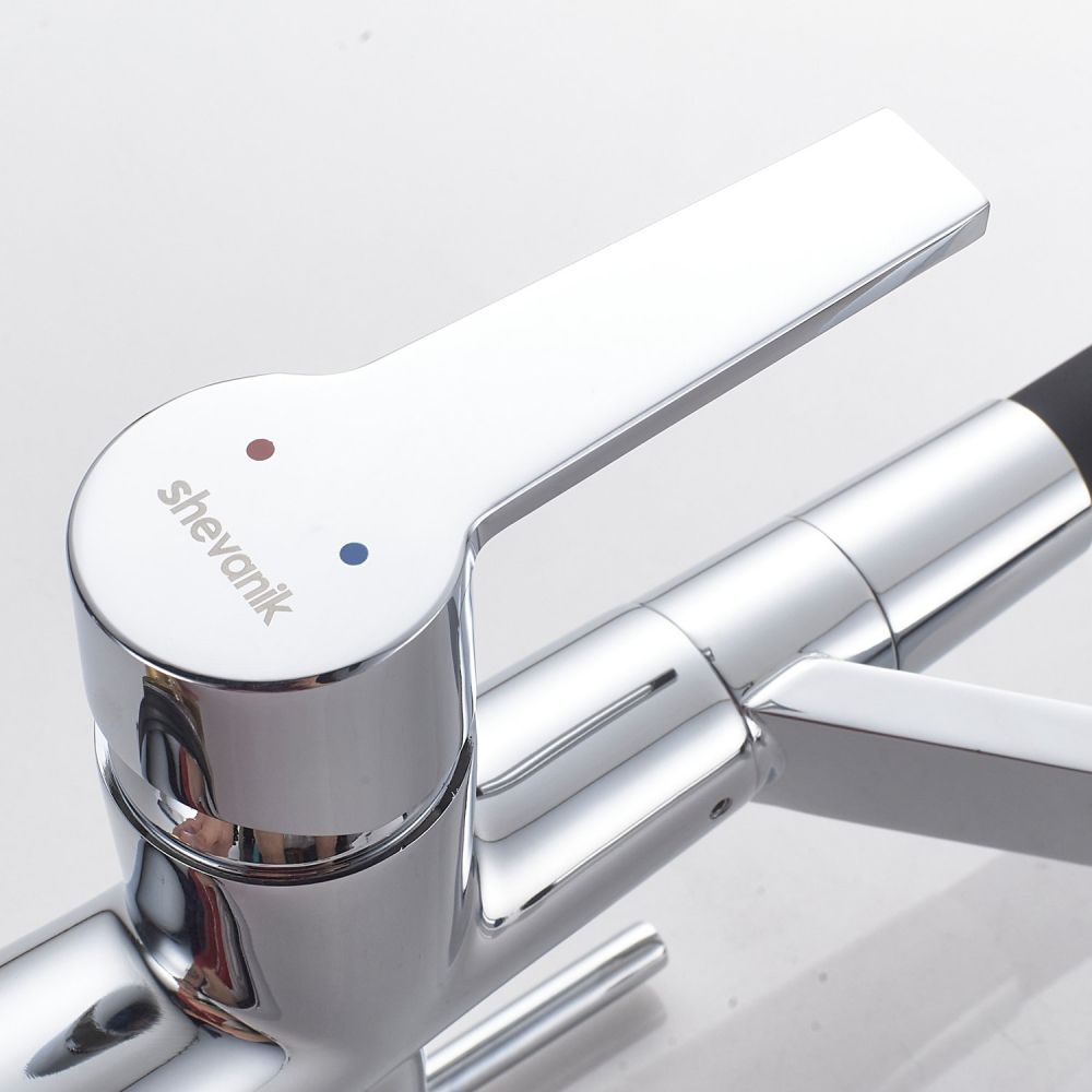 Смеситель для кухни с гибким изливом и подключением фильтра Shevanik S278, хром