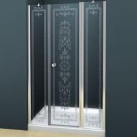 Душевая дверь в нишу Cezares ROYAL PALACE-A-B-13-100+60/30-CP-Cr профиль Хром стекло прозрачное с матовым узором Душевая дверь в нишу Cezares ROYAL PALACE-A-B-13-100+60/30-CP-Cr профиль Хром стекло прозрачное с матовым узором