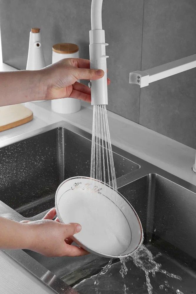 Смеситель для кухни Rose R133C, белый