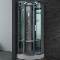 Душевая кабина SSWW BU602 100x100 с баней профиль Голубой сапфир матовый задняя стенка зеркальная