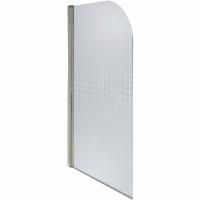 Шторка на ванну Parly F04 130х75 профиль Полированный хром стекло прозрачное