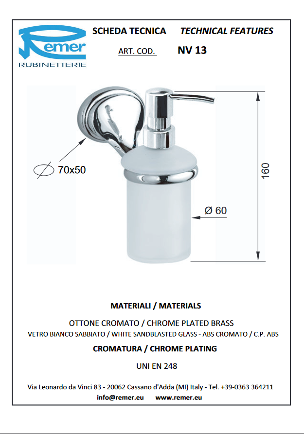 900 Дозатор жид мыла RR NV13