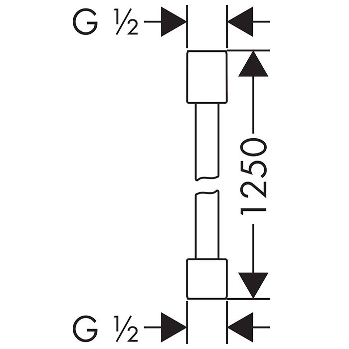 AX Starck Шланг 1250 мм, матовый черный AX Starck Шланг 1250 мм, матовый черный