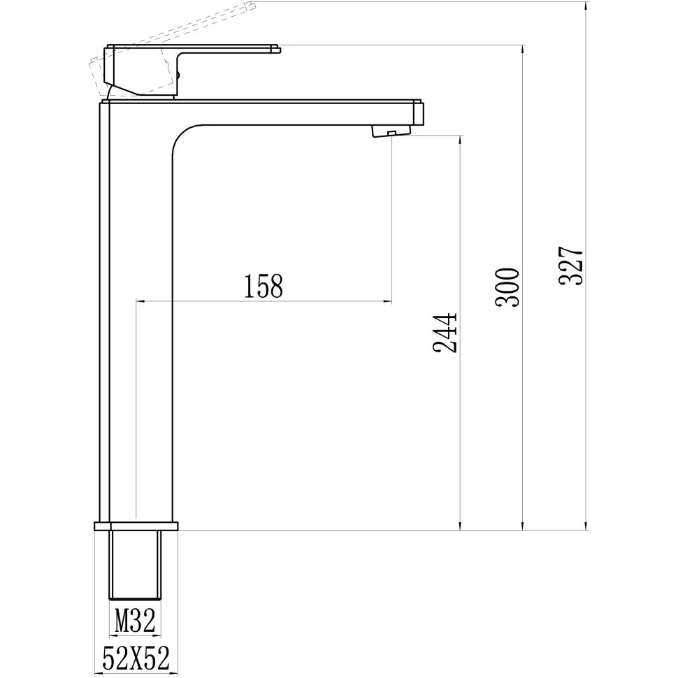 Смеситель для раковины Savol S-600701G, хром