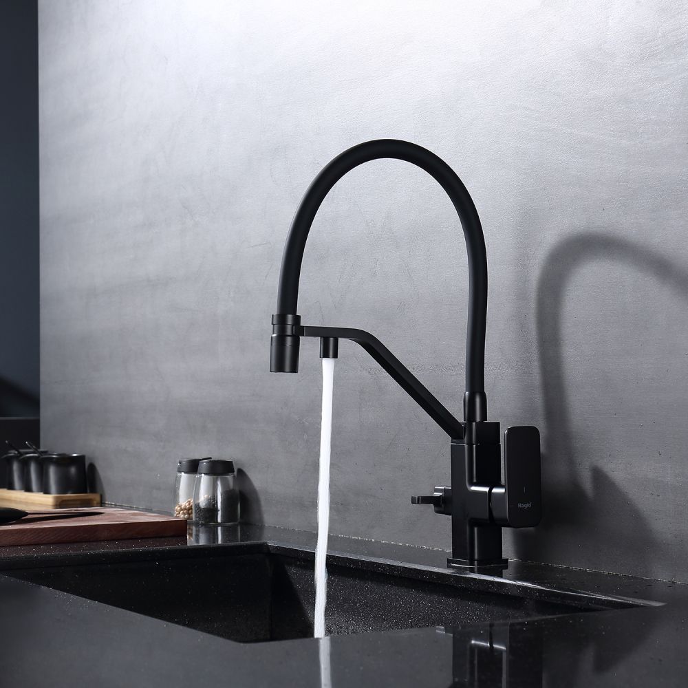 Смеситель для кухни с подключением фильтра Raglo R85.62.06, черный