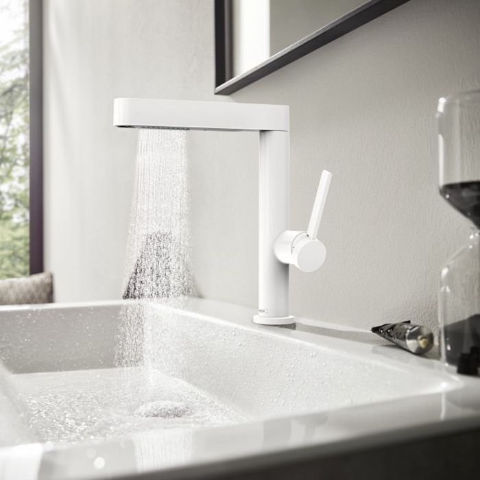 Смеситель для раковины, Hansgrohe, Finoris, тип открывания воды-однорычажный, тип регулирования воды-керамический узел смешивания, отверстия для монтажа-1, высота, мм-258, вынос излива, мм-204, с вытяжным душем, донный клапан-есть, тип подводки-гибкий, ст Смеситель для раковины, Hansgrohe, Finoris, тип открывания воды-однорычажный, тип регулирования воды-керамический узел смешивания, отверстия для монтажа-1, высота, мм-258, вынос излива, мм-204, с вытяжным душем, донный клапан-есть, тип подводки-гибкий, ст