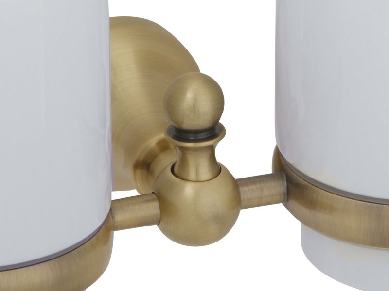 Стакан для зубных щеток Veragio Gialetta VR.GIL-6442.BR двойной Бронза