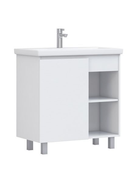 Тумба VIGO Milos 800-1-0 белый под раковину Ц0000005955 (Como), поставляется в разобранном виде (318 белый)