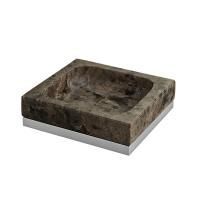 3SC Palace MARMO Мыльница настольная, цвет: мрамор Emperador dark/хром 3SC Palace MARMO Мыльница настольная, цвет: мрамор Emperador dark/хром