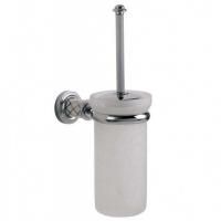 Ершик настенный (стекло) MURANO CHROME (белое)_Комплект