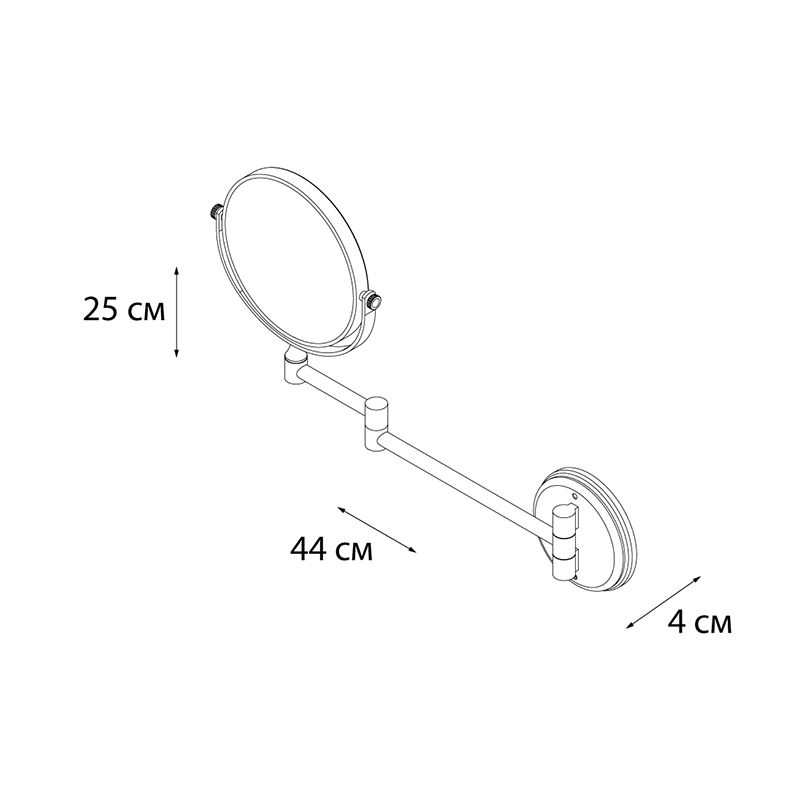 Косметическое зеркало FIXSEN HOTEL FX-31021B, черный, артикул FX-31021B
