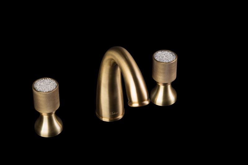 Смеситель для раковины Boheme Royal Cristal 317-RoyalCRST Бронза, артикул 317-RoyalCRST