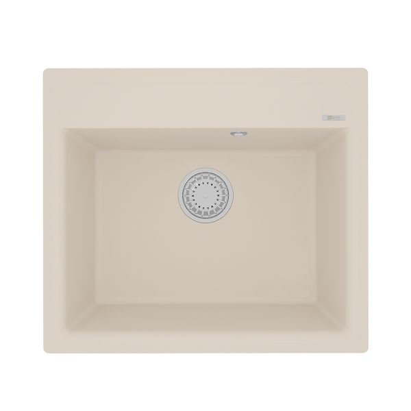Кухонная мойка Lemark HANKA 570 врезная прямоугольная из кварцгранита цвет: Шампань  (9910018)