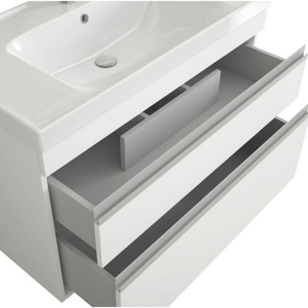 Тумба Grace Plus 90, белый лак, 2 ящ