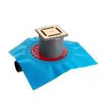 Трап BERGES водосток ZENTRUM Norma 100х100, золото глянец, выпуск D50 H65 боковой