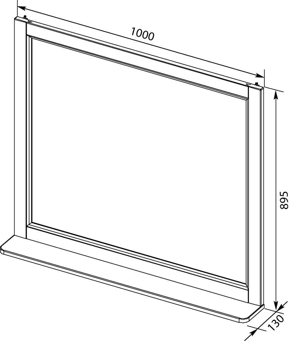 Зеркало Aquanet Бостон М 100 белый Зеркало Aquanet Бостон М 100 белый