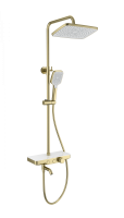 Душевая система с термостатом WONZON & WOGHAND, Брашированное золото (WW-B3099-A-BG)