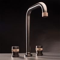 Nicolazzi Khady Смеситель для раковины высокий на 3 отв., цвет: Black Nichel/Rose Gold